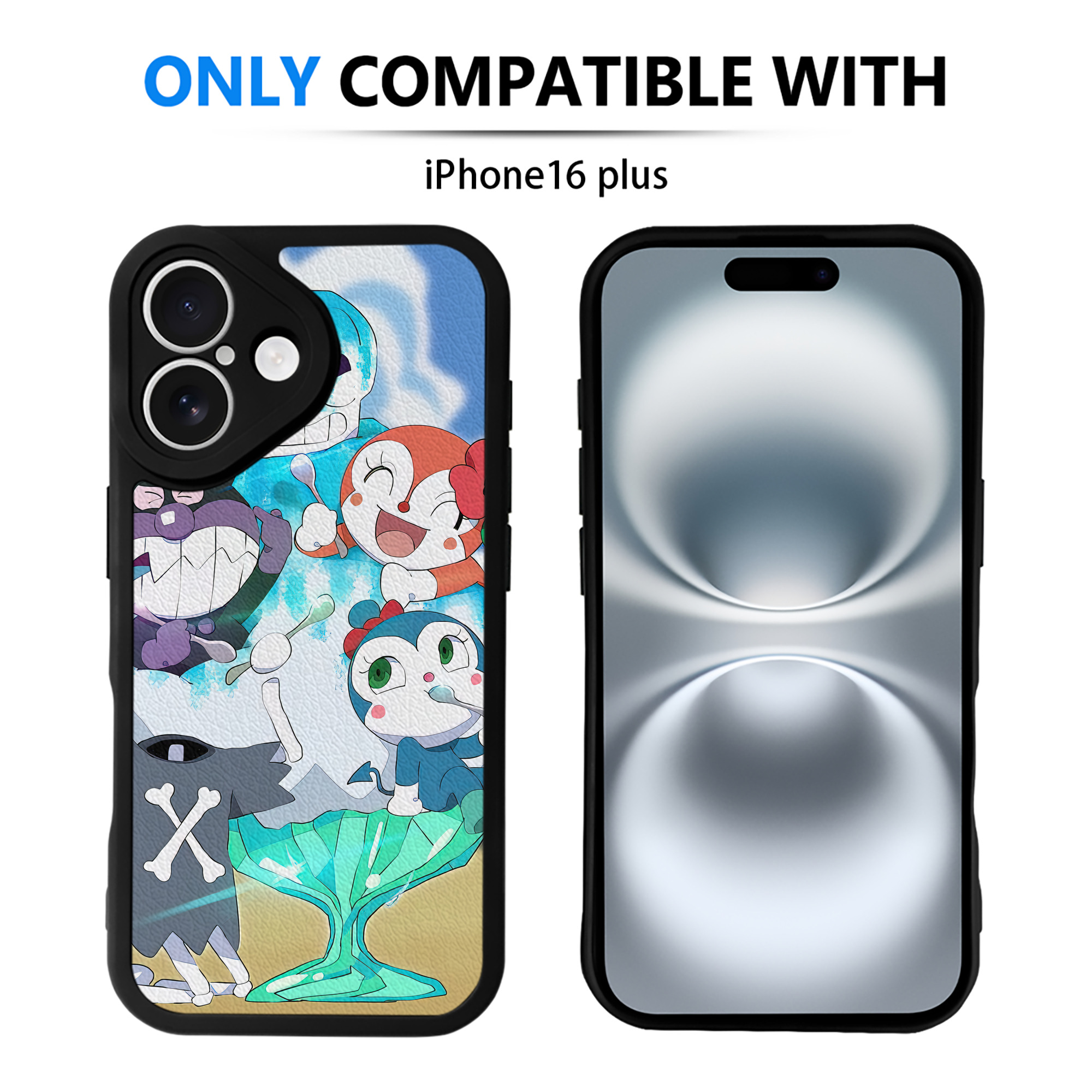 （画像用） アンパンマン Anpanman 【iPhone 16シリーズ対応】シリコンスマホケース（レザー調） 材質：シリコン